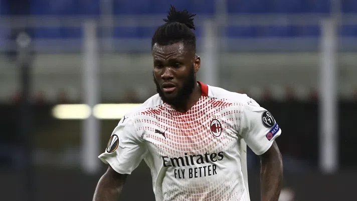 Franck Kessié (centrocampista AC Milan), qui durante Milan-Stella Rossa 1-1 (Europa League 2020-2021) | News (Getty Images)