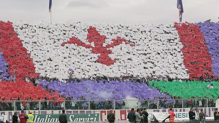 FLORENCE, ITALY - OCTOBER 20: Fans of ACF Fiorentina during the Serie A match between ACF Fiorentina and Juventus at Stadio Artemio Franchi on October 20, 2013 in Florence, Italy. (Photo by Gabriele Maltinti/Getty Images)