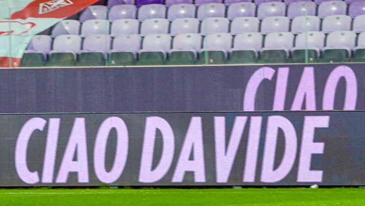 GERMOGLI PH 3 MARZO 2021 FIRENZE STADIO ARTEMIO FRANCHI CAMPIONATO DI SERIE A FIORENTINA VS ROMA NELLA FOTO MESSAGGIO IN RICORDO DEL CAPITANO DAVIDE ASTORI 