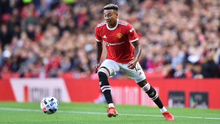 MANCHESTER, ENGLAND - JULY 28: Jesse Lingard
of Manchester United runs with the ball during the pre-season friendly match between Manchester United and Brentford at Old Trafford on July 28, 2021 in Manchester, England. (Photo by Nathan Stirk/Getty Images) MANCHESTER, ENGLAND - JULY 28: Jesse Lingard
of Manchester United runs with the ball during the pre-season friendly match between Manchester United and Brentford at Old Trafford on July 28, 2021 in Manchester, England. (Photo by Nathan Stirk/Getty Images)