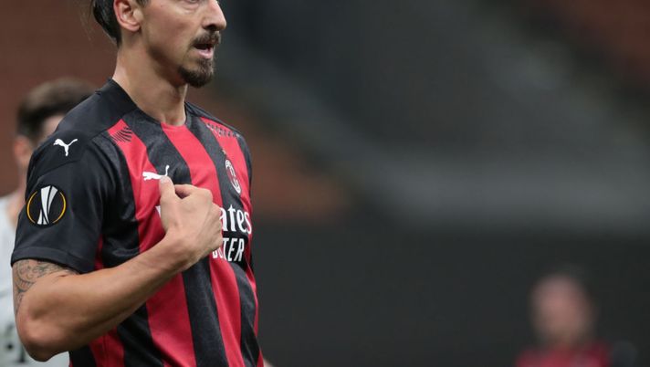 Zlatan Ibrahimovic (attaccante AC Milan) durante Milan-Roma 3-3 (Serie A 2020-2021) | AC Milan News (Getty Images) 