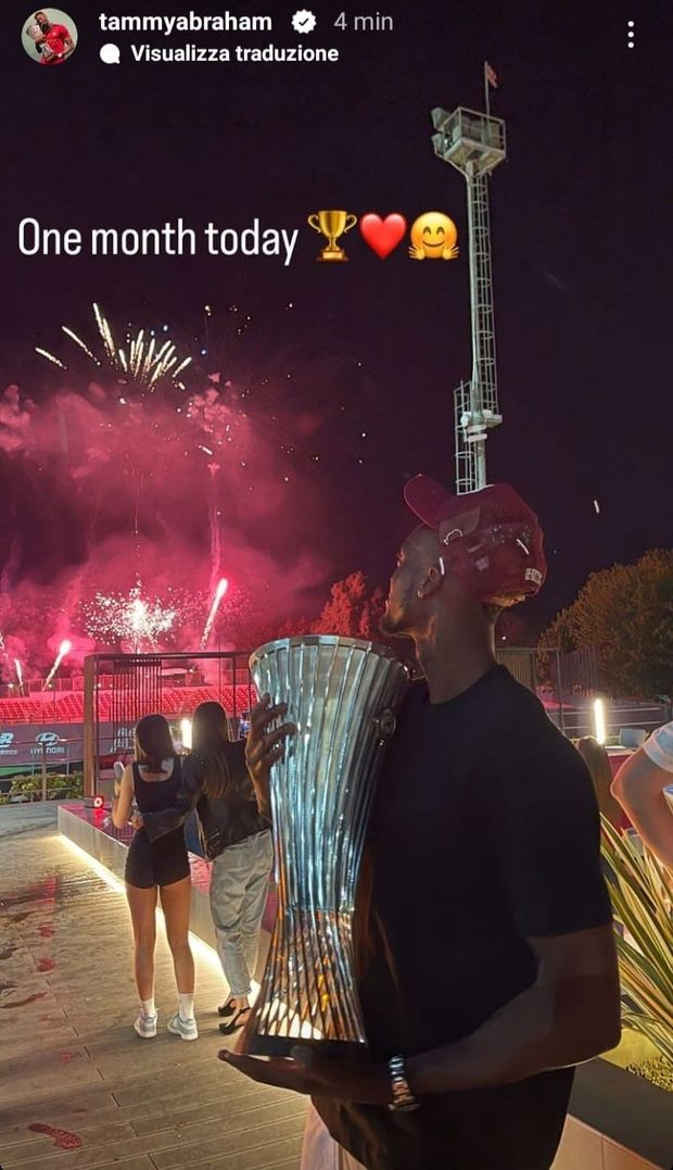 Roma, Abraham ricorda la vittoria in Conference League: “Un mese fa oggi”- immagine 2