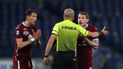La moviola di Lazio-Torino 0-0: Fabbri in confusione concede il rigore meno evidente