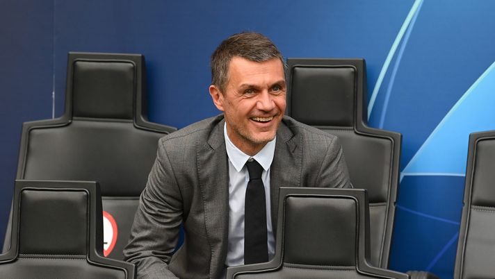 MILAN, ITALY - SEPTEMBER 14: Paolo Maldini of AC Milan attends before the UEFA Champions League group E match between AC Milan and Dinamo Zagreb at Giuseppe Meazza Stadium on September 14, 2022 in Milan, Italy. (Photo by Claudio Villa/AC Milan via Getty Images)