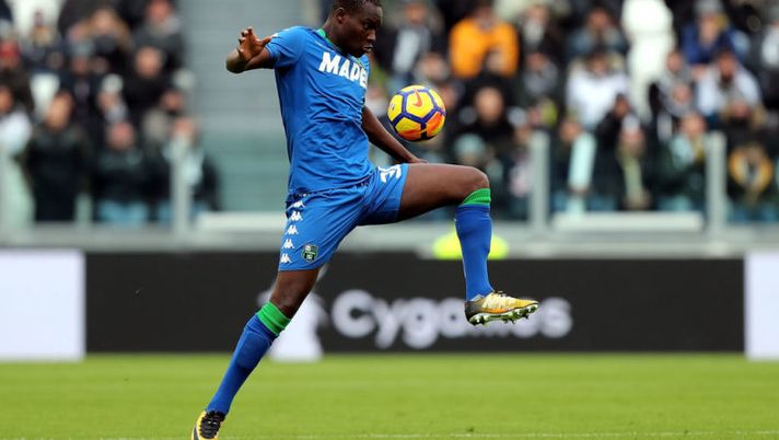 TURIN, ITALY - FEBRUARY 04: Khouma Babacar of US Sassuolo in action during the serie A match between Juventus and US Sassuolo on February 4, 2018 in Turin, Italy. (Photo by Gabriele Maltinti/Getty Images) FORMAZIONI UFFICIALI – Gioca Babacar! Fuori Milik, c’è Destro, la spunta Kalinic, out Brignola- immagine 1