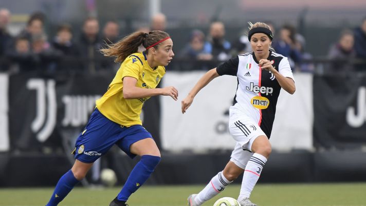 VINOVO, ITALY - NOVEMBER 02:  Tuija Hyyrynen of Juventus Women during the Women's Serie A match between Juventus and Hellas Verona at Juventus Center Vinovo on November 2, 2019 in Vinovo, Italy.  (Photo by Filippo Alfero - Juventus FC/Juventus FC via Getty Images) 