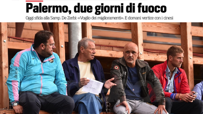 Palermo: per il Corriere dello Sport saranno “due giorni di fuoco” 
