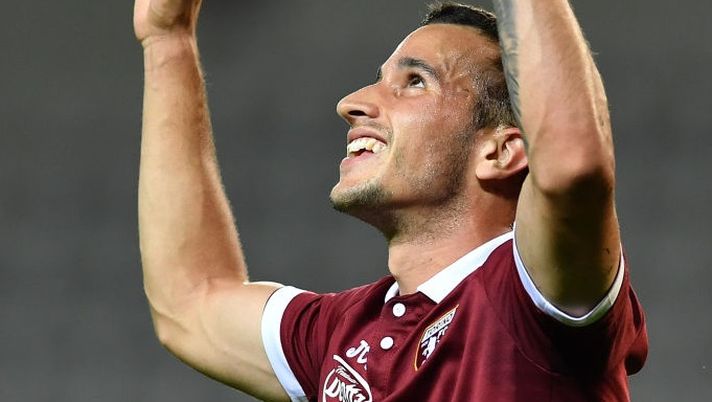 TURIN, ITALY - JULY 29:  Alejandro Berenguer of Torino FC celebrates the opening goal during the Serie A match between Torino FC and  AS Roma at Stadio Olimpico di Torino on July 29, 2020 in Turin, Italy.  (Photo by Valerio Pennicino/Getty Images) 