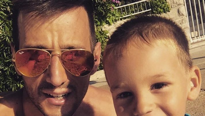 Papà Kalinic con il figlio Mateo 