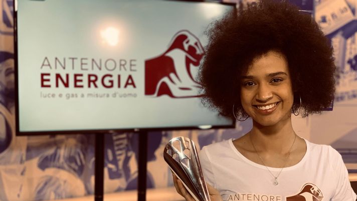 Lisa De Franceschi testimonial per Antenore Energia durante una campagna di PadovaSport