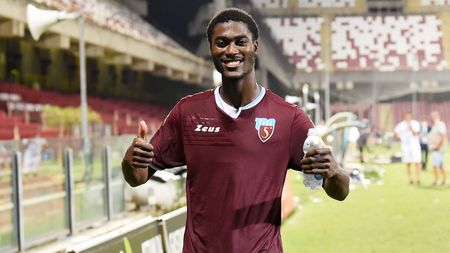 SALERNO, ITALY - JULY 03: Cedric Gondo of US Salernitana (Photo by Francesco Pecoraro/Getty Images for Lega Serie B)