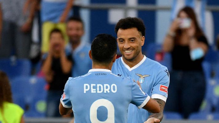 Felipe Anderson esulta dopo il gol
Campionato Serie A 2021-2022 incontro SS Lazio v Spezia allo stadio Olimpico di Roma.
Roma, 28 Agosto 2021
© Marco Rosi / Fotonotizia Lazio senza Immobile: dal sostituto di Ciro a Cataldi, le scelte di formazione - immagine 1