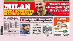 Prime Pagina, Gazzetta dello Sport: “L’Inter vede rosso! Crollo Milan, Atalanta travolgente”