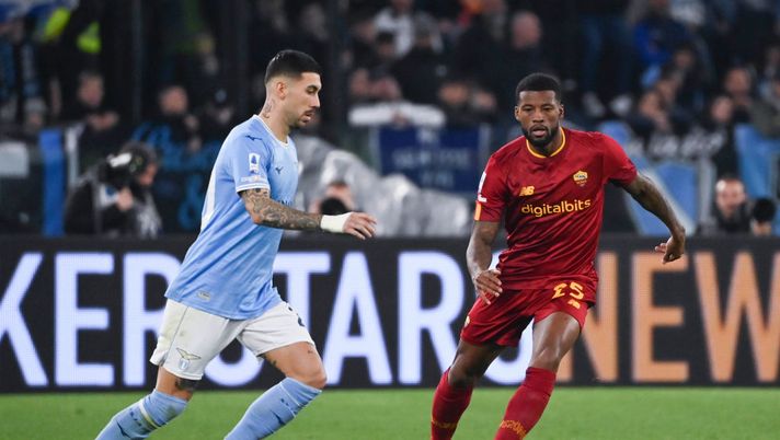 ROME, ITALY - MARCH 19: AS Roma player Georginio Wijnaldum during the Serie A match between SS Lazio and AS Roma at Stadio Olimpico on March 19, 2023 in Rome, Italy. (Photo by Luciano Rossi/AS Roma via Getty Images) IPSE DIXIT – Wijnaldum: “Derby speciale, siamo pronti”, Walace: “Diffida? No problem…”- immagine 2