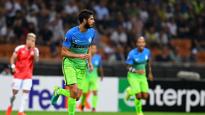 during the UEFA Europa League match between FC Internazionale Milano and Hapoel Beer-Sheva FC at Stadio Giuseppe Meazza on September 15, 2016 in Milan, . during the UEFA Europa League match between FC Internazionale Milano and Hapoel Beer-Sheva FC at Stadio Giuseppe Meazza on September 15, 2016 in Milan, .