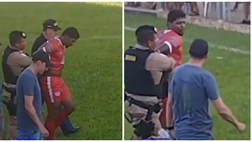 Pazzesco in Brasile, portiere arrestato in campo dalla polizia: è un narcotrafficante