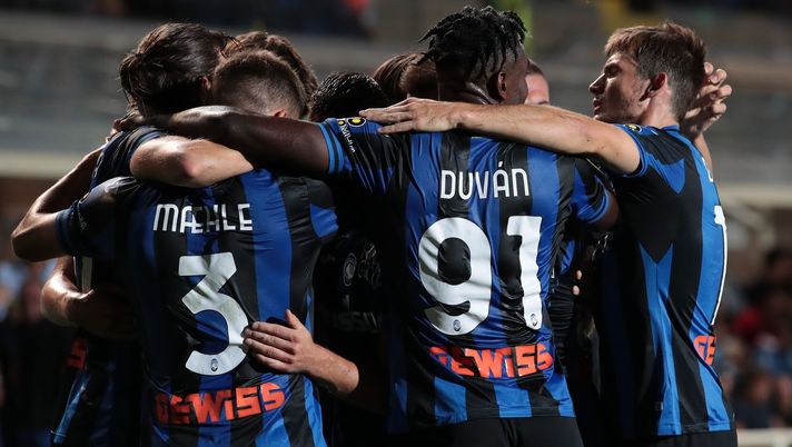 L'esultanza dell'Atalanta dopo il gol di Malinovskyi contro il Milan (Getty Images)