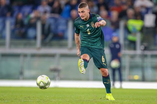 ROME, ITALY - OCTOBER 12: Marco Verrati of Italy in action during the UEFA Euro 2020 qualifier between Italy and Greece on October 12, 2019 in Rome, Italy. (Photo by Giampiero Sposito/Getty Images) ROME, ITALY - OCTOBER 12: Marco Verrati of Italy in action during the UEFA Euro 2020 qualifier between Italy and Greece on October 12, 2019 in Rome, Italy. (Photo by Giampiero Sposito/Getty Images)