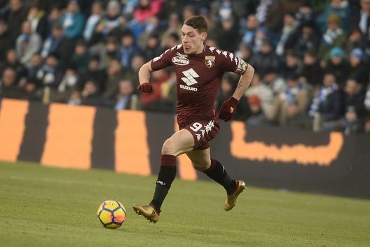  FERRARA, ITALY - DECEMBER 23: Andrea Belotti of Torino FC in action during the serie A match betweenSpal and Torino FC at Stadio Paolo Mazza on December 23, 2017 in Ferrara, Italy. (Photo by Mario Carlini / Iguana Press/Getty Images) 