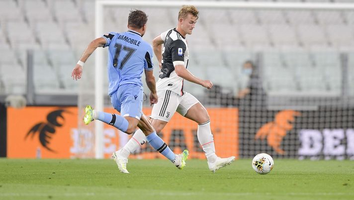 Immobile e De Ligt in Juventus-Lazio