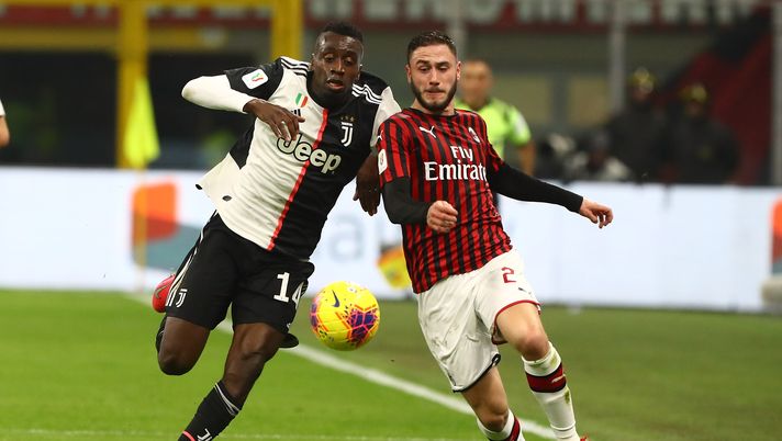 Blaise Matuidi e Davide Calabria durante Milan-Juventus di Coppa Italia (credits: GETTY Images) 