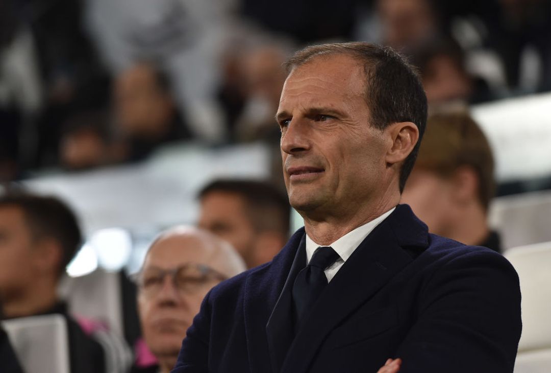  TURIN, ITALY - MARCH 12: Head coach Massimiliano Allegri of Juventus looks on during the UEFA Champions League Round of 16 Second Leg match between Juventus and Club de Atletico Madrid at Allianz Stadium on March 12, 2019 in Turin, Italy. (Photo by Tullio M. Puglia/Getty Images) 