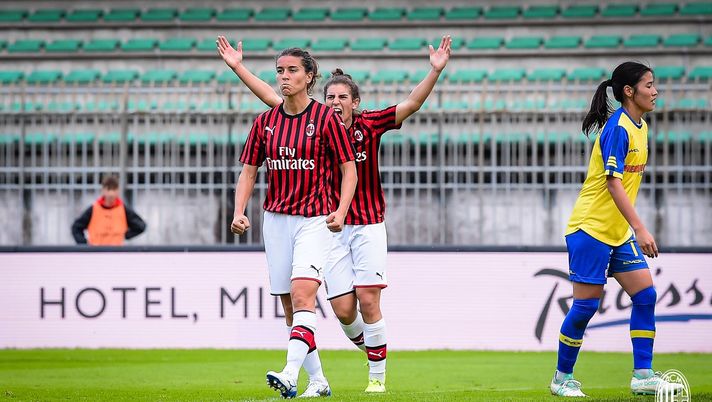 L'esultanza di Marta Carissimi, Milan Femminile, @acmilan 