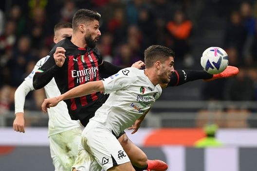 gol Giroud AC Milan Milan-Spezia 2-1 Serie A 2022-2023