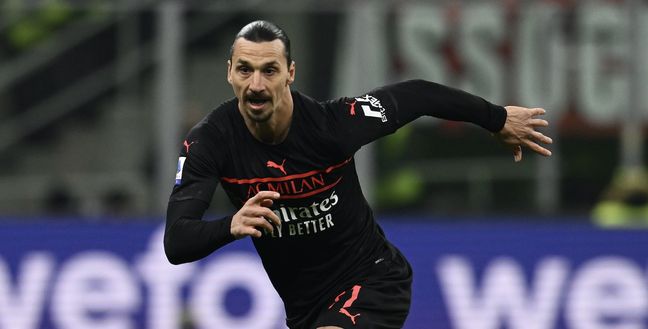 Zlatan Ibrahimovic (attaccante AC Milan) qui durante Milan-Empoli 1-0 (Serie A 2021-2022) | News (Getty Images) Zlatan Ibrahimovic AC Milan Milan-Empoli 1-0 Serie A 2021-2022