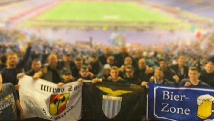 Real Madrid, gli Ultras Sur al fianco dei laziali al derby di Roma ULTRAS SUR ALL'OLIMPICO