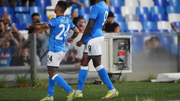 Victor Osimhen e Lorenzo Insigne (Photo by Francesco Pecoraro/Getty Images)