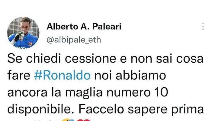 Benevento, Paleari scherza sul possibile addio di Ronaldo: “Noi abbiamo la 10 libera” - immagine 1
