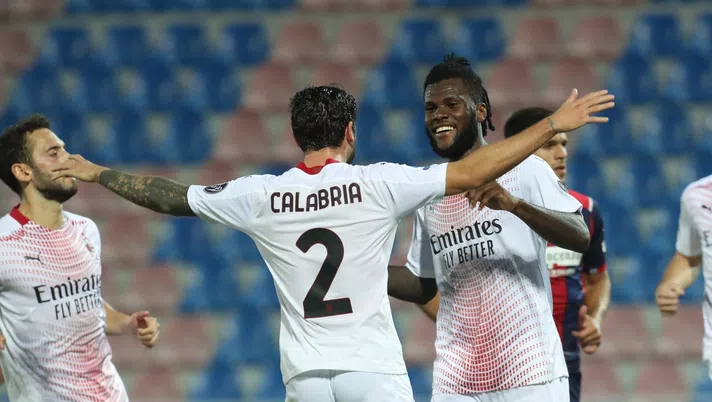 27 settembre 2020, Crotone-Milan 0-2: Davide Calabria e Franck Kessié esultano dopo il rigore dell'ivoriano (credits: GETTY Images)