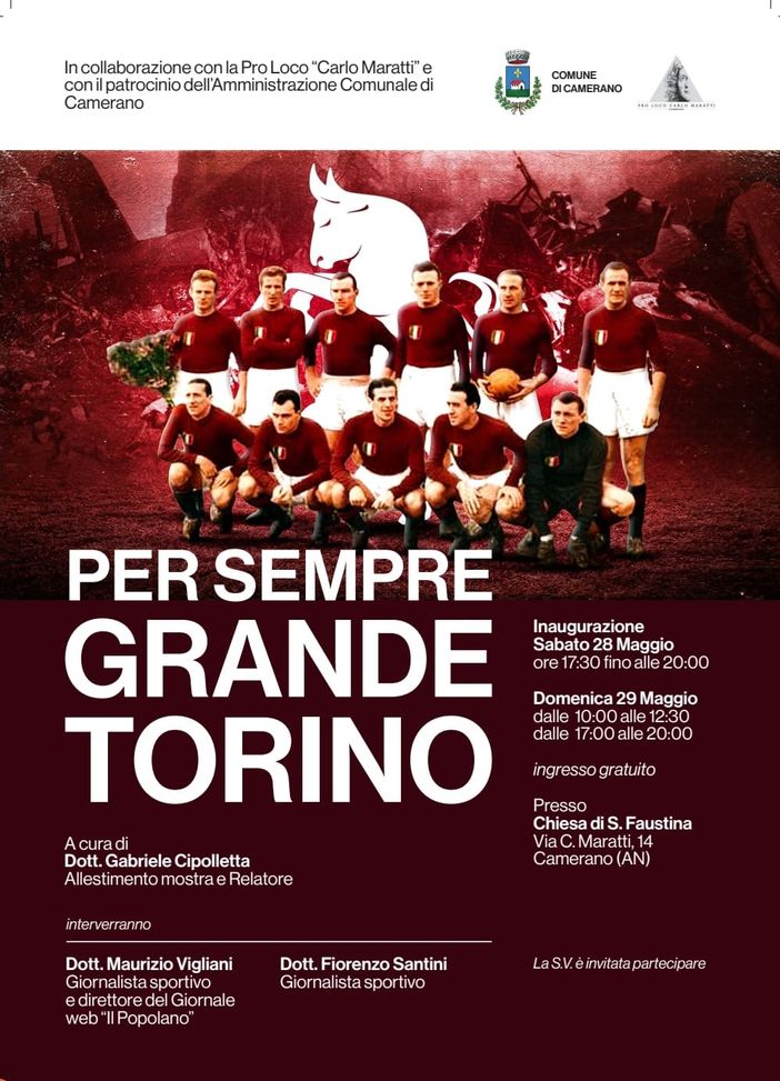 Per Sempre Grande Torino: la mostra sugli Invincibili a Camerano (AN)- immagine 2