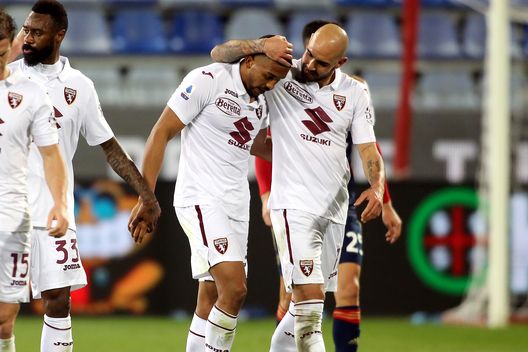 CAGLIARI, ITALY - FEBRUARY 19: Bremer of Torino celebrates his goal of 0-1 during the Serie A match between Cagliari Calcio and Torino FC at Sardegna Arena on February 19, 2021 in Cagliari, Italy. (Photo by Enrico Locci/Getty Images) CAGLIARI, ITALY - FEBRUARY 19: Bremer of Torino celebrates his goal of 0-1 during the Serie A match between Cagliari Calcio and Torino FC at Sardegna Arena on February 19, 2021 in Cagliari, Italy. (Photo by Enrico Locci/Getty Images)