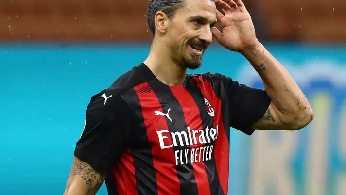Zlatan Ibrahimovic (attaccante AC Milan) durante Milan-Roma 3-3 (Serie A 2020-2021) | AC Milan News (Getty Images)