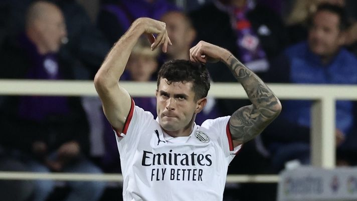 Christian Pulisic AC Milan Fiorentina-Milan 2-1 Serie A 2024-2025