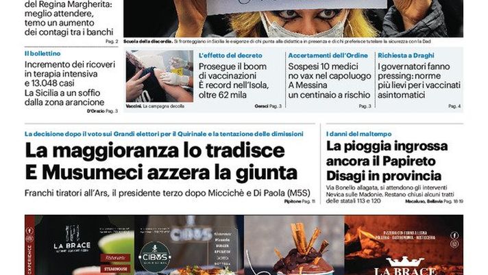 Prima Pagina, Giornale di Sicilia: “Scuola, ha vinto l’anarchia” - immagine 1