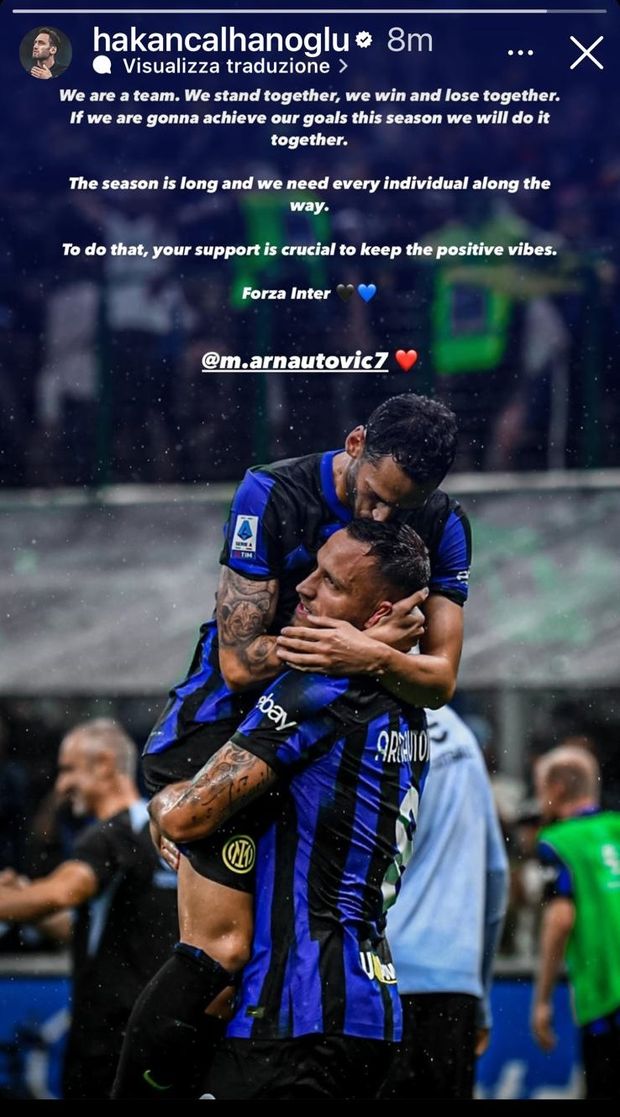 Calhanoglu difende Arnautovic dalle critiche: “Si vince e si perde da squadra”- immagine 2