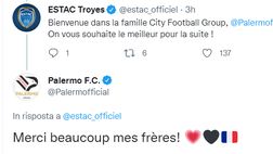 Palermo al City Group, dal Troyes al Girona: tutti i benvenuti ai rosanero su Twitter