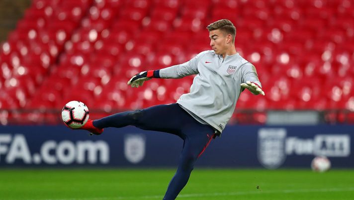 LONDON, ENGLAND - NOVEMBER 14: Jonathan Klinsmann of the USA in action during a training session ahead of the International Friendly between England and the USA at Wembley Stadium on November 14, 2018 in London, England. (Photo by Catherine Ivill/Getty Images) LONDON, ENGLAND - NOVEMBER 14: Jonathan Klinsmann of the USA in action during a training session ahead of the International Friendly between England and the USA at Wembley Stadium on November 14, 2018 in London, England. (Photo by Catherine Ivill/Getty Images)