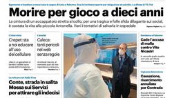 Prima Pagina, Giornale di Sicilia: “Conte, strada in salita! Una cintura al collo è costata la vita ad Antonella”