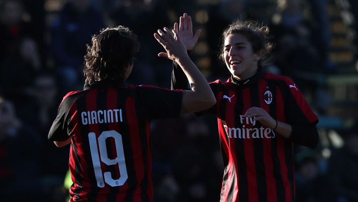 Valentina Giacinti e Valentina Bergamaschi, giocatori del Milan femminile (credits: GETTY Images) 