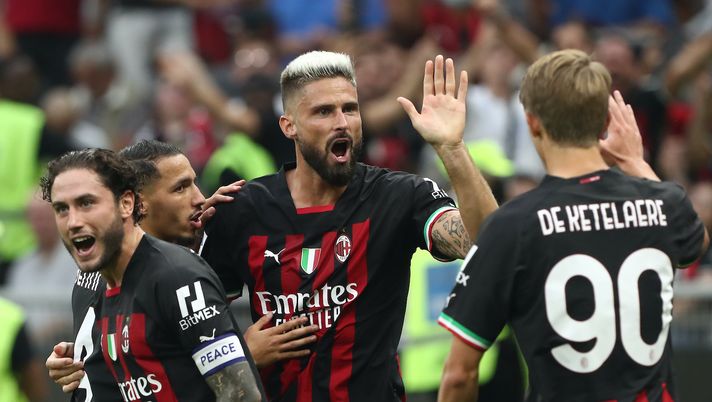 Olivier Giroud AC Milan derby Milan-Inter Serie A 2022-2023