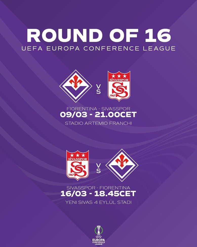 La Fiorentina sfida il Sivasspor. Ufficializzati gli orari delle gare- immagine 2