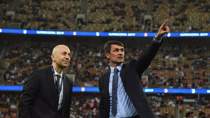Ivan Gazidis (amministratore delegato AC Milan) e Paolo Maldini (direttore tecnico AC Milan) | AC Milan News (Getty Images)