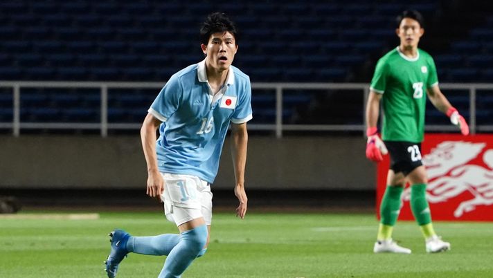 FUKUOKA, JAPAN - JUNE 05: Takehiro Tomiyasu of Japan in action during the U-24 international friendly match between Japan and Ghana at the Best Denki Stadium on June 5, 2021 in Fukuoka, Japan. (Photo by Koji Watanabe/Getty Images) FUKUOKA, JAPAN - JUNE 05: Takehiro Tomiyasu of Japan in action during the U-24 international friendly match between Japan and Ghana at the Best Denki Stadium on June 5, 2021 in Fukuoka, Japan. (Photo by Koji Watanabe/Getty Images)