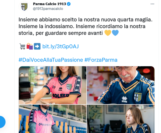 Parma (credit Twitter Parma) Parma
