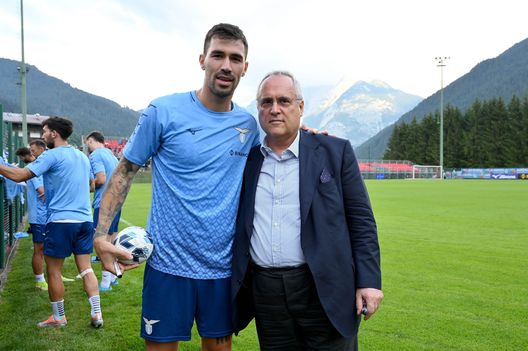 Claudio Lotito e Alessio Romagnoli Claudio Lotito e Alessio Romagnoli