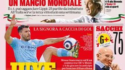 Prima Pagina, La Gazzetta dello Sport: “Un Mancio Mondiale! Juve, scatto Aguero”
